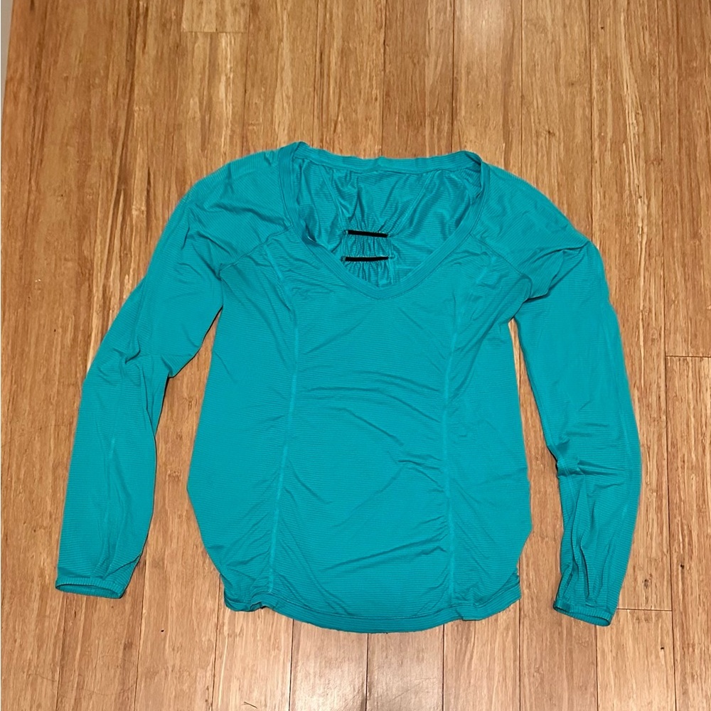Teal Lululemon long sleeve Top